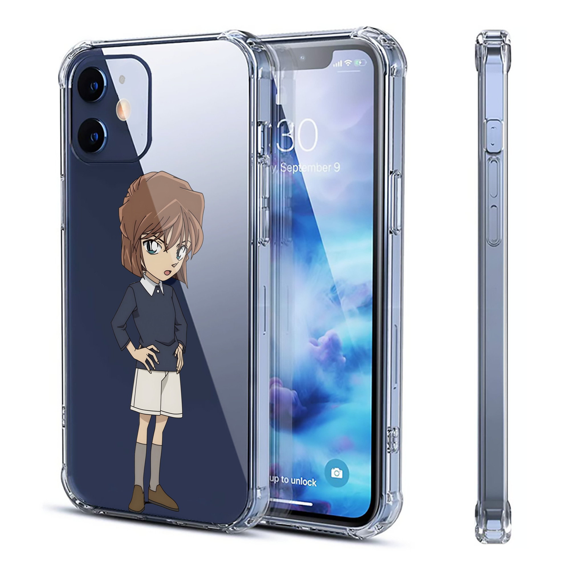 （画像用） 名探偵コナン 灰原 哀 はいばら あい Detective Conan Anita Hailey、Vi Graythorn Haibara Ai 【iPhone 12シリーズ対応】透明スマホケース（クリアソフトケース）